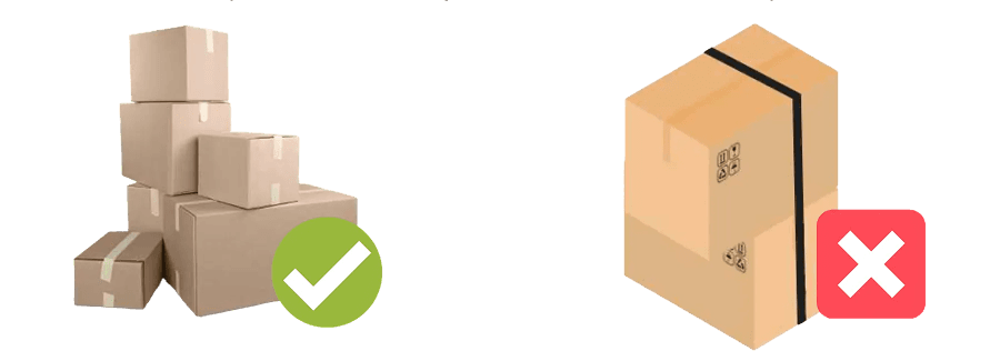 Zásilky o více krabicích nespojujte. Každou krabici označte přepravním štítkem zvlášť.